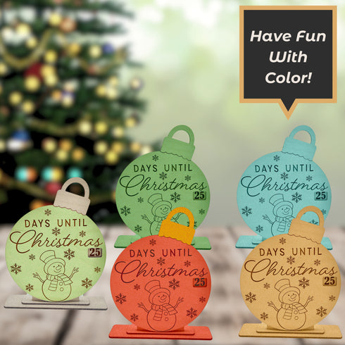 Spinning Christmas Countdown Advent Calendar SVG-For Laser Engraving
